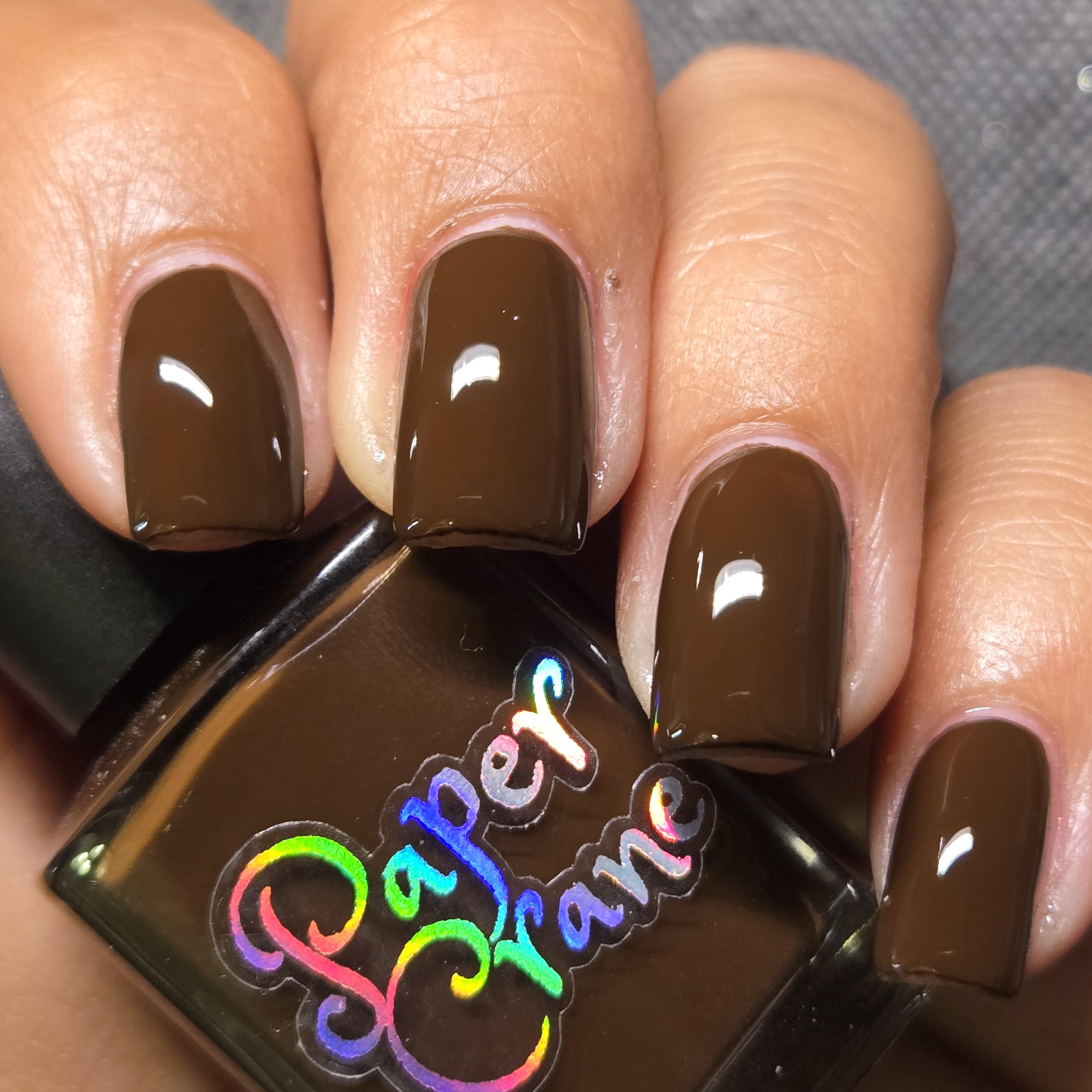 All the Chocolate, Dark Brown Creme Nail Polish