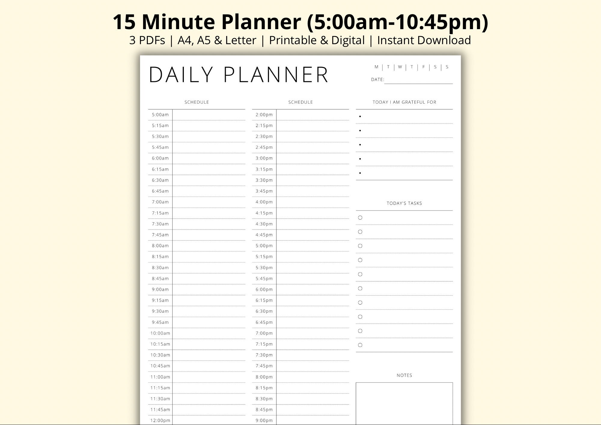 15-minute-planner-printable-appointment-tracker-time-block-pdf-day-schedule-template-daily-overview-productivity-planner-a4-a5-letter-etsy