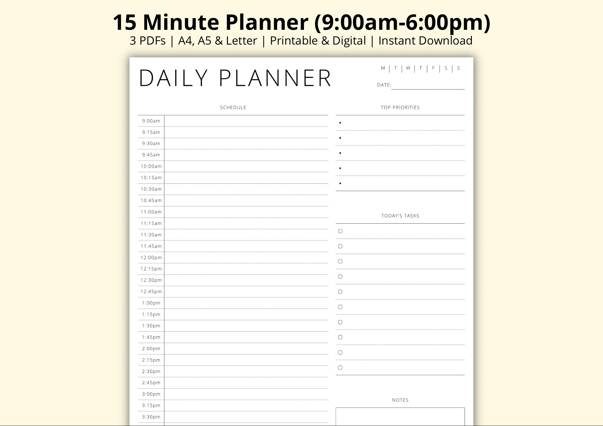 15-minute-planner-printable-time-blocking-pdf-day-schedule-template-daily-planner-overview-task-list-productivity-planner-a4-a5-letter-etsy