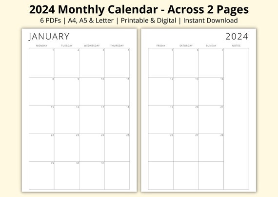 2025 Calendar Month To A Page Pdf