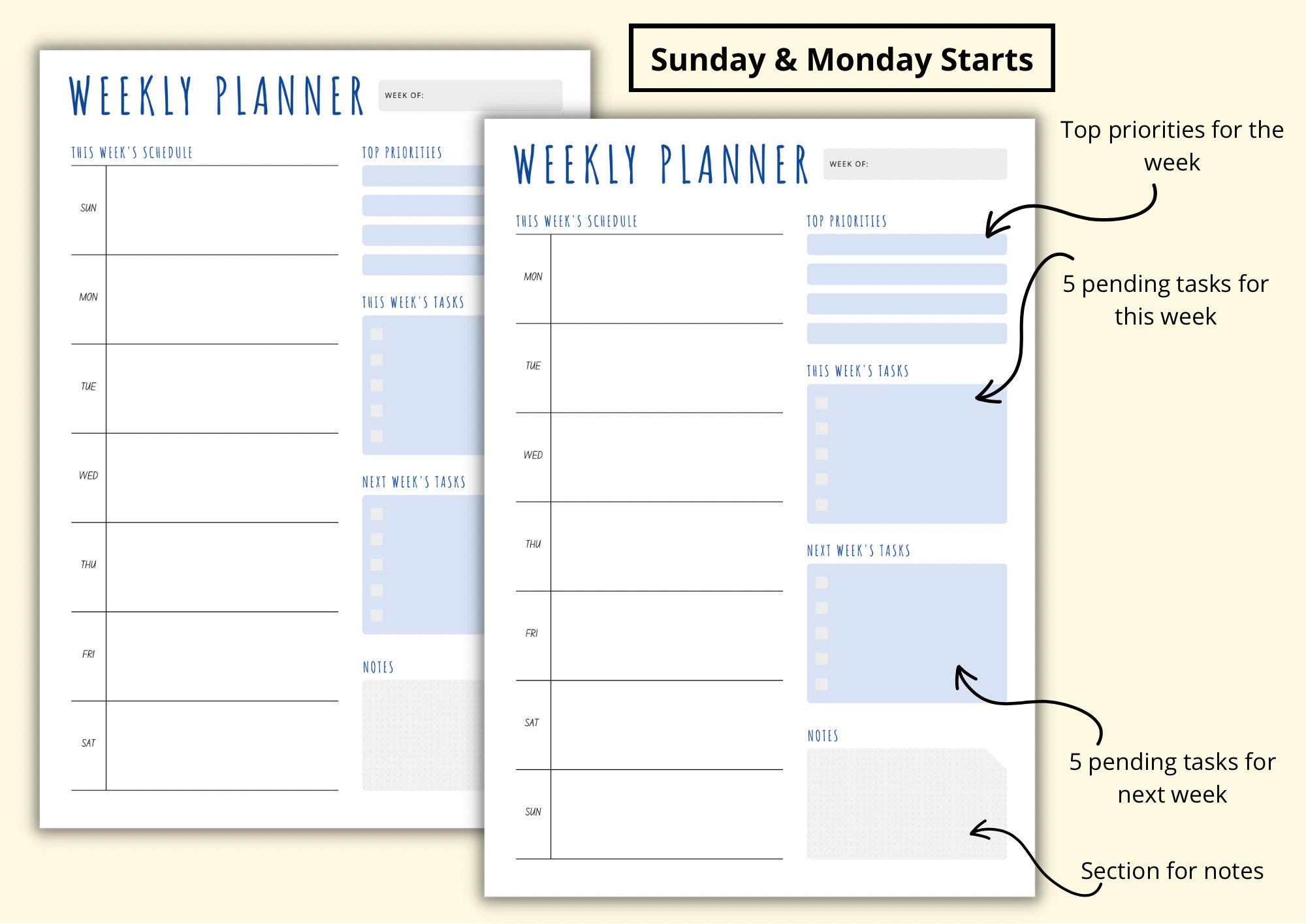 Planner Bundle - Daily Weekly Monthly and Yearly Planners, to Do Lists ...