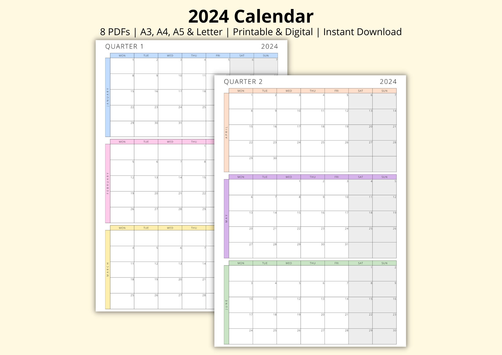 2024-calendar-3-months-per-page-quarterly-planner-12-month-calendar-pages-month-at-a-glance-printable-digital-pdf-a3-a4-a5-letter-etsy