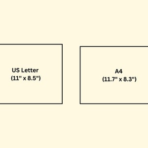 May include: Diagram comparing the dimensions of US Letter and A4 paper sizes. US Letter is 11 inches by 8.5 inches. A4 is 11.7 inches by 8.3 inches.