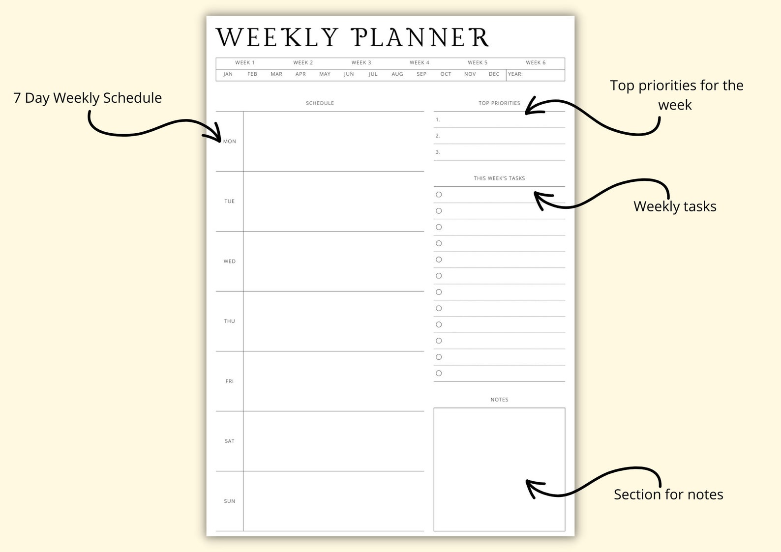 Planner Bundle - Daily Weekly and Monthly Planner Templates ...