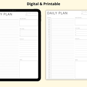 Daily Time Blocking Planner Template, 30 Minute Schedule, Daily Agenda PDF, Simple Productivity Planner, Printable/Digital, A4/A5/Letter image 6