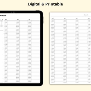 Appointment Book Printable, 20 Minute Interval Planner, Digital Appointment Sheet, Salon Appointment Diary, Weekly Schedule, A4/A5/Letter image 5