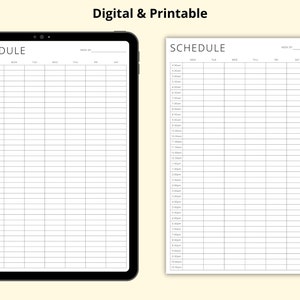 Weekly Timetable, 30 Minute Interval Planner Template, Appointment Sheet, Revision/Study Schedule Tracker, Printable/Digital, A4/A5/Letter image 4