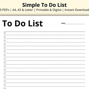 以下が含まれることがあります： 日付の記入欄と「To Do List」という黒いタイトルがついた、印刷可能なToDoリスト。リストにはチェックボックスが18個と、タスクを書き込むための行があります。