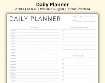 Simple Daily Task Template - Etsy