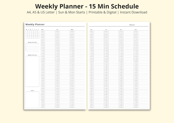52-Weeks Undated, Time Blocking Planner, Increase Productivity And Improve Time Management Set Annual Monthly Goals Hardcover Wire Bound Instructions On How To Time Block White Matte - View #6