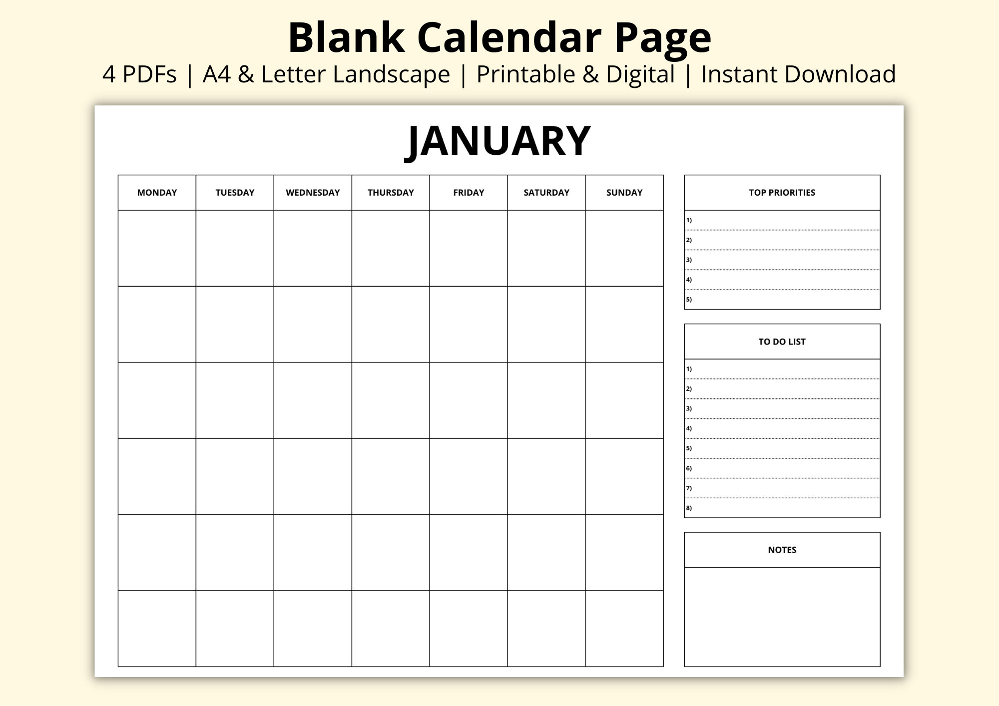 2024 Monthly Calendar PDF Free Printable Templates, 59 OFF