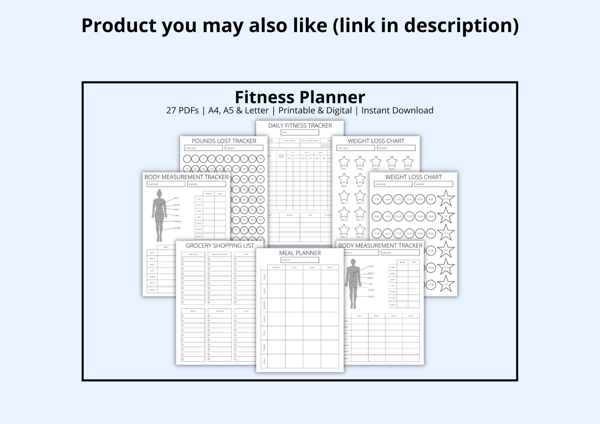 Suivi des mensurations, Modèles de suivi de la perte de poids, Tableaux de  perte de poids, Planificateurs de remise en forme pour hommes et femmes,  Imprimable/numérique, A4/A5/Lettre -  Canada