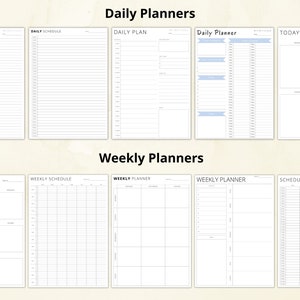 Planner Bundle Daily Weekly Monthly Yearly Planners, to Do Lists ...