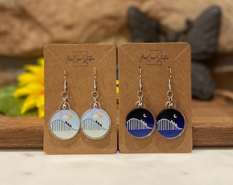 Roller Coaster Earrings, Roller Coaster Jewelry, Roller Coaster, Roller Coaster Lover, Roller Coaster Enthusiast