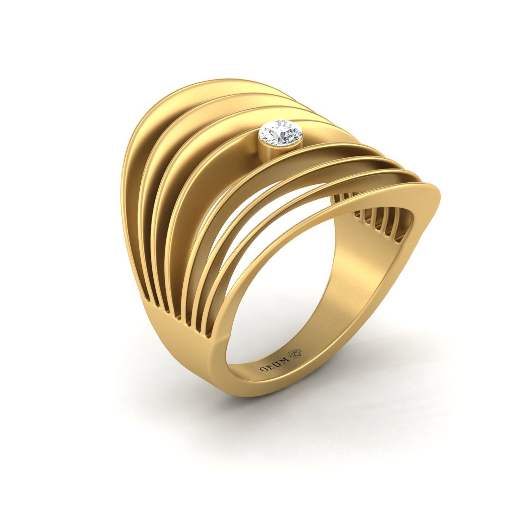 Diamond Wedding Solitaire Wave Ring Jewelry, Natural Diamond