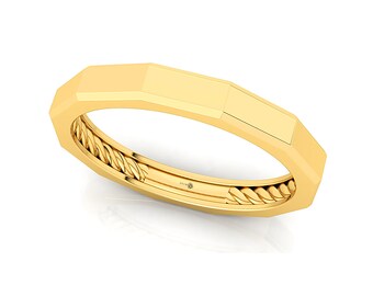 Geometric Gold Ring, 14k Solid Gold Ring, Unique Ring, Wedding Ring, Minimalist Ring, Gift For Her Valentines Day Gift