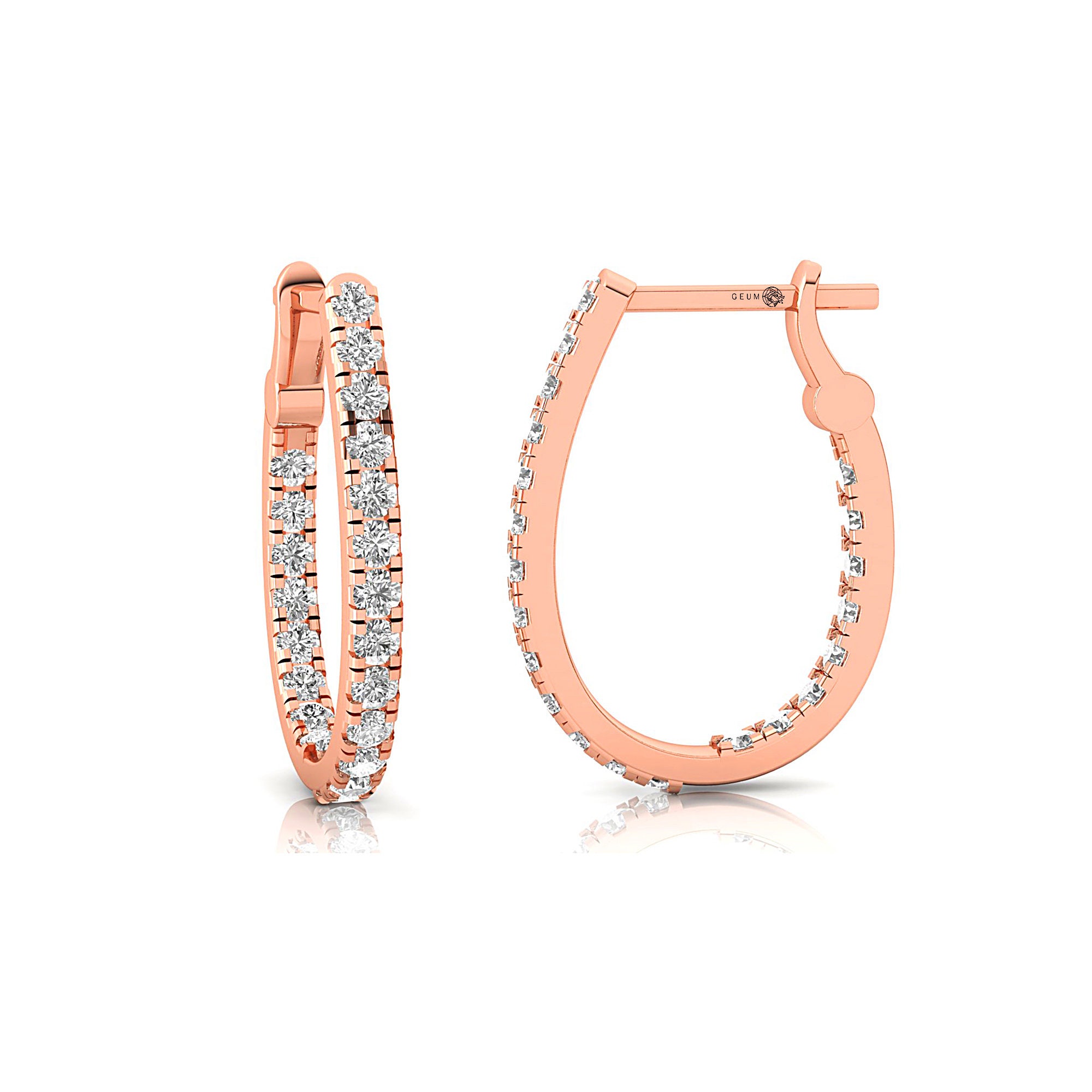 ◆STONEHENgE◆ 14K Earrings B0009 StoneHenge 14K Earrings B0009 14K Rose Gold Crystal Pearl