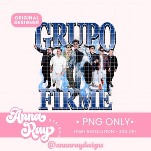 Blue Grupo Firme PNG Instant Download, Grupo Firme T-shirt Design, Grupo Firme Merch, Eduin Caz Grupo Firme PNG