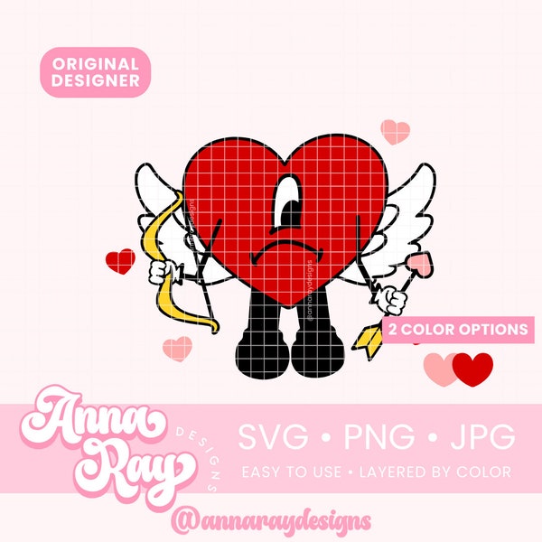 Benito Cupido Heart Svg Png Jpg Digital Download, Benito Is My Valentine, Un San Valentin Sin Ti, Be Mine Benito, Bad Bunny Is My Valentine