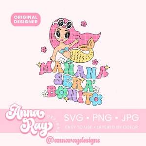 Karol G Pink Hair Manana Sera Bonito SVG, PNG, JPG Digital Files, Karol G Mermaid Svg, Karol G Sirena Svg, La Bichota Svg Manana Sera Bonito