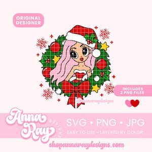 Karol G Corona de Navidad SVG PNG Descarga digital, Karol G Sirena Navidad, Bichota Navidad Sirena, Manana Sera Bonito Bichota Navidad