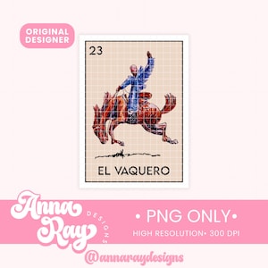 El Vaquero Loteria Card PNG Descarga Instantánea, Bad Bunny Loteria PNG, Nadie Sabe Lo Que Va A Pasar Mañana Png, Benito Custom Loteria Card PNG