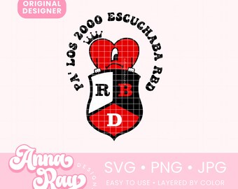 Pa&#39; Los 2000 Escuchaba RBD Corazoncito Svg, Png, Jpg Digital Download, Bad Bunny Rebelde SVG, Benito RBD Sublimation Png, Me Porto Bonito