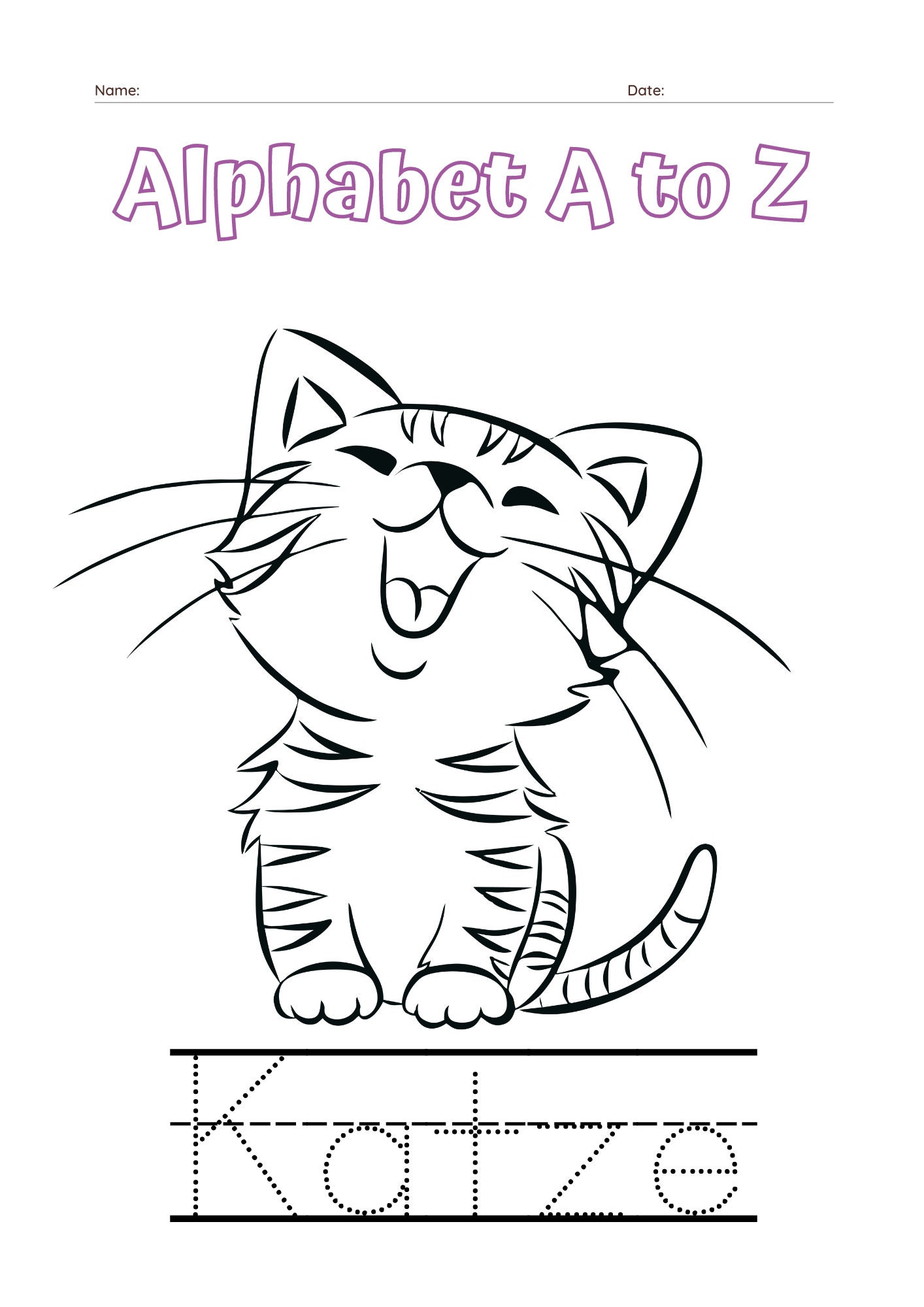 Printable Alphabet Coloring Book Worksheets,the German Alphabet - Etsy
