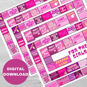 For The Girls Night Game, Girls Night Out, Party Drinking Board Game, Adult Party Games, Pregame, Bachelorette Party, Fichier de téléchargement numérique