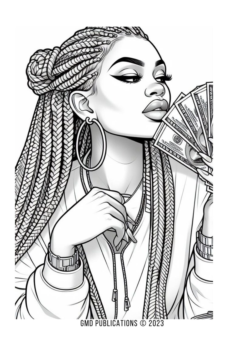 Black Girl Coloring Pages Adult Coloring Book Pages Etsy