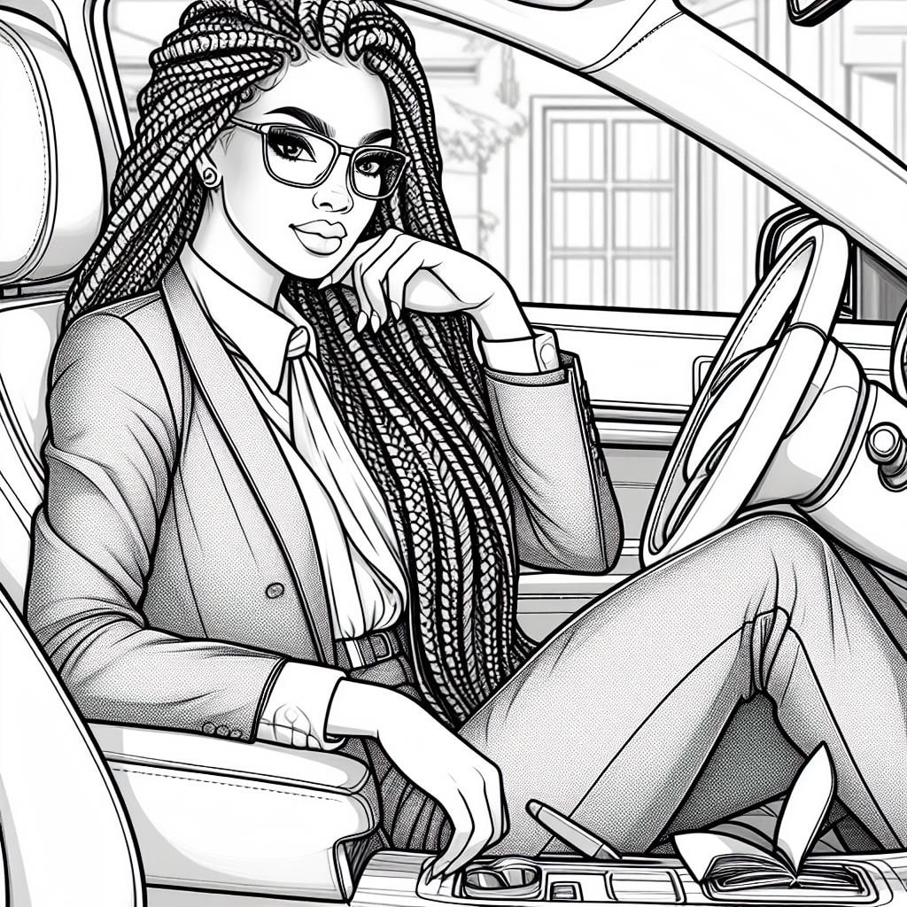Adult Coloring Book, Black Girl Magic Coloring Pages, Business Women ...
