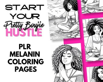 PLR Black Girl Coloring Book, Coloring Pages PLR, Digital Coloring Book, Melanin Magic Coloring Pages, Black Girl Magic