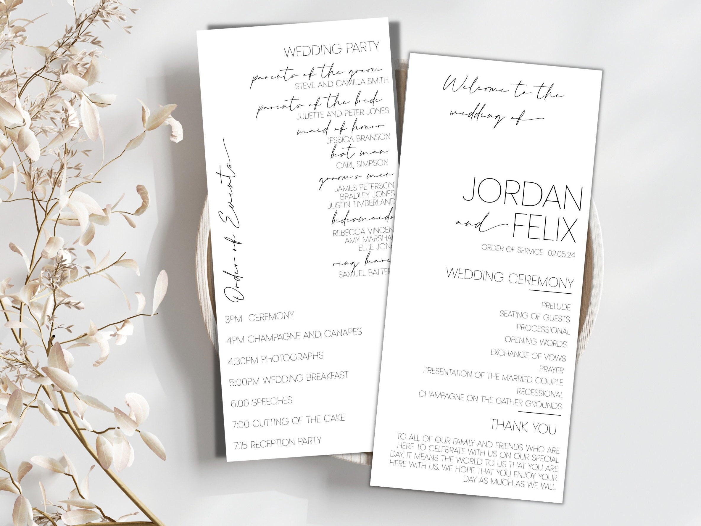 Minimalistic Wedding Invitation Template Minimal Invite 