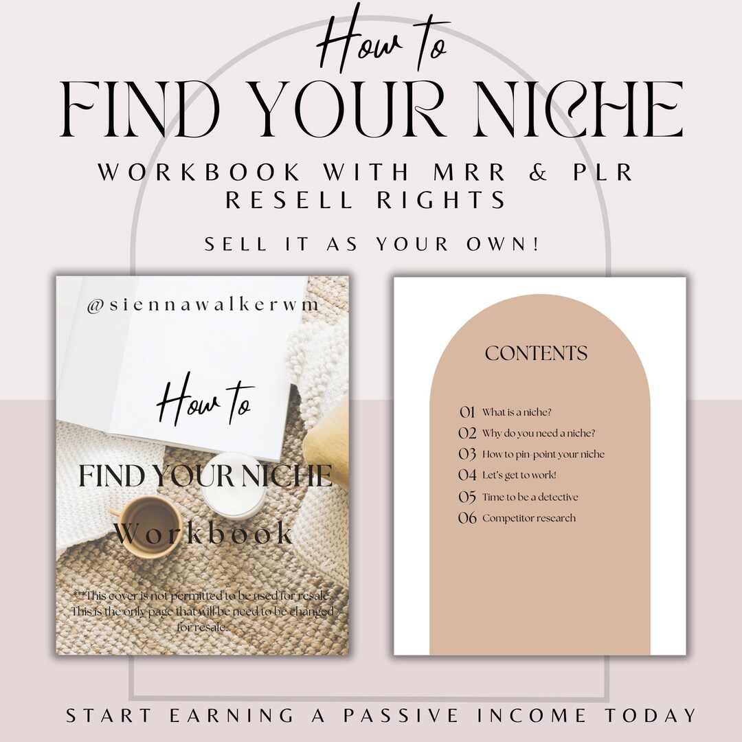 How to Find Your Niche Workbook With Master Resell Rights, Done for You ...