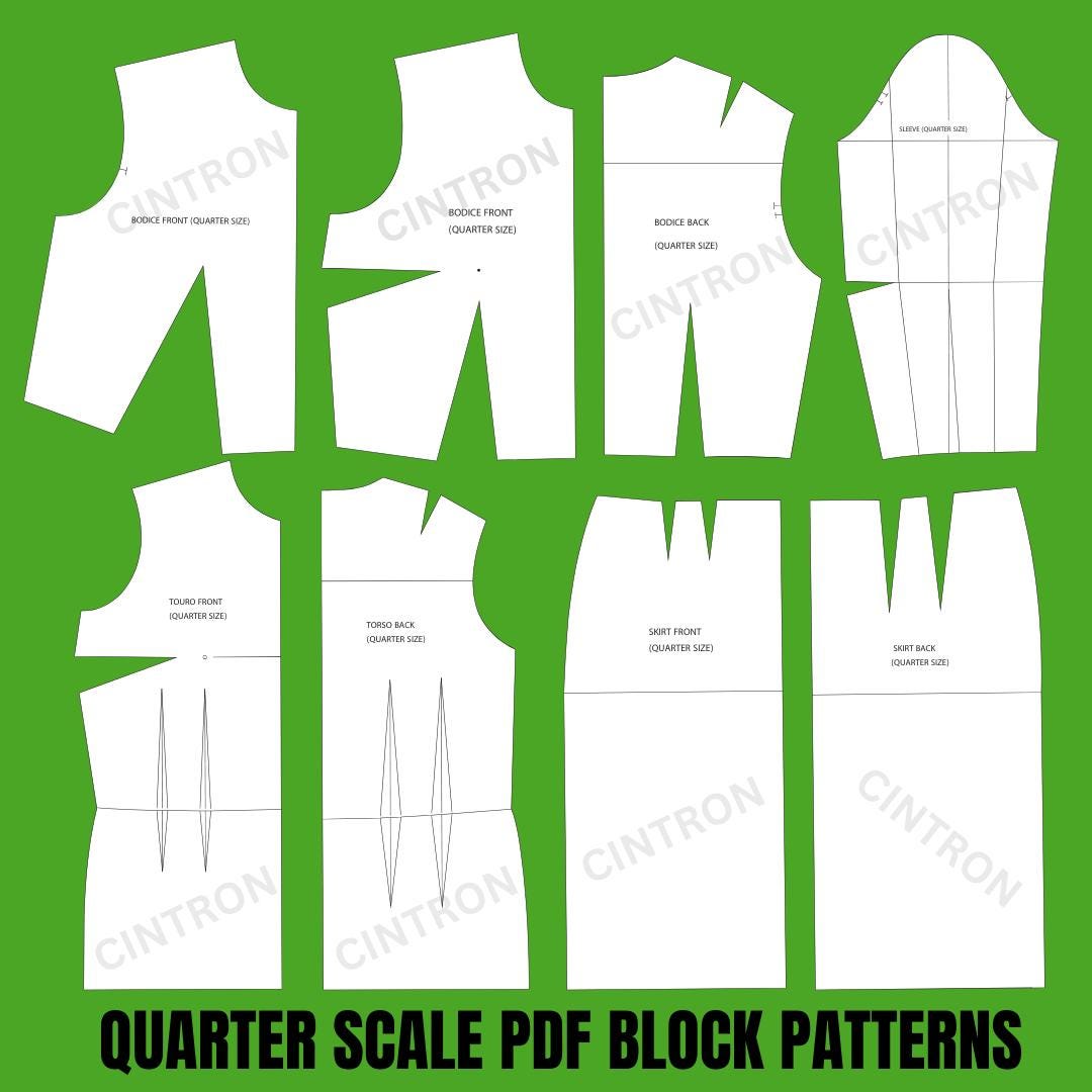 Scale Block Examples QUARTER SCALE BLOCK Pdf Patterns - Etsy