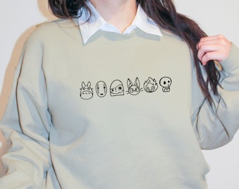 Ghibli Series Sweatshirt | Cozy Anime Sweatshirt