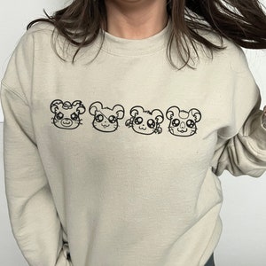 Hamtaro-sweater | Gezellig gamer-anime shirt met ronde hals
