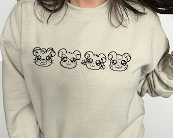 Hamtaro Sweatshirt | Cozy Gamer Anime Crewneck Shirt