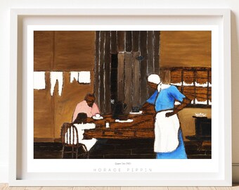 Vintage African American Art | Supper Time | Horace Pippin | Black Family Wall Art | Black Digital Art | Black Artist Prints | 3700