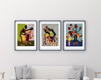 Couple Dancing African American Art Vintage Print Black People Folk Art Digital Art Abstract Painting Black Artist William H Johnson 3678