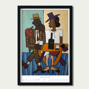 Vintage Black Americana Café Wall Art 1920s Black Couple Print Digital Download African American Wall Art Book Nook Decor Gifts for Her 3615