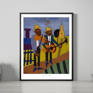 Musicians Singing Art Vintage Print Black People Folk Art African American Digital Art Abstract Painting Black Artist William H Johnson 3695
