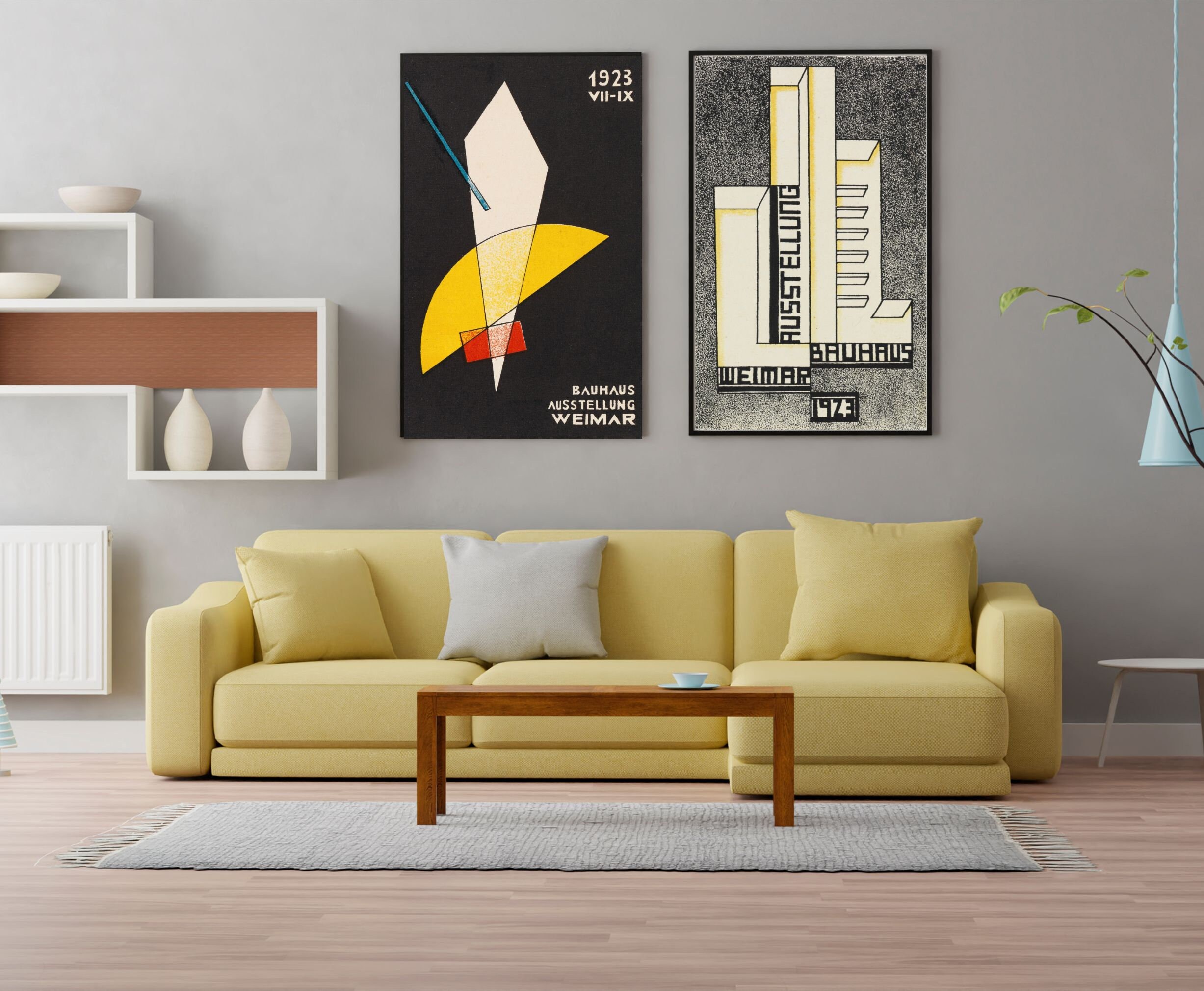 1923 Bauhaus Exhibition Poster Set: Geometric Gallery Wall Prints ...