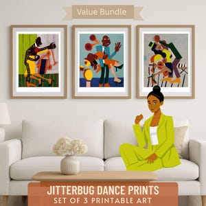 William H. Johnson Art Print Set: Harlem Renaissance Jitterbug Dance (Digital Download) 3678