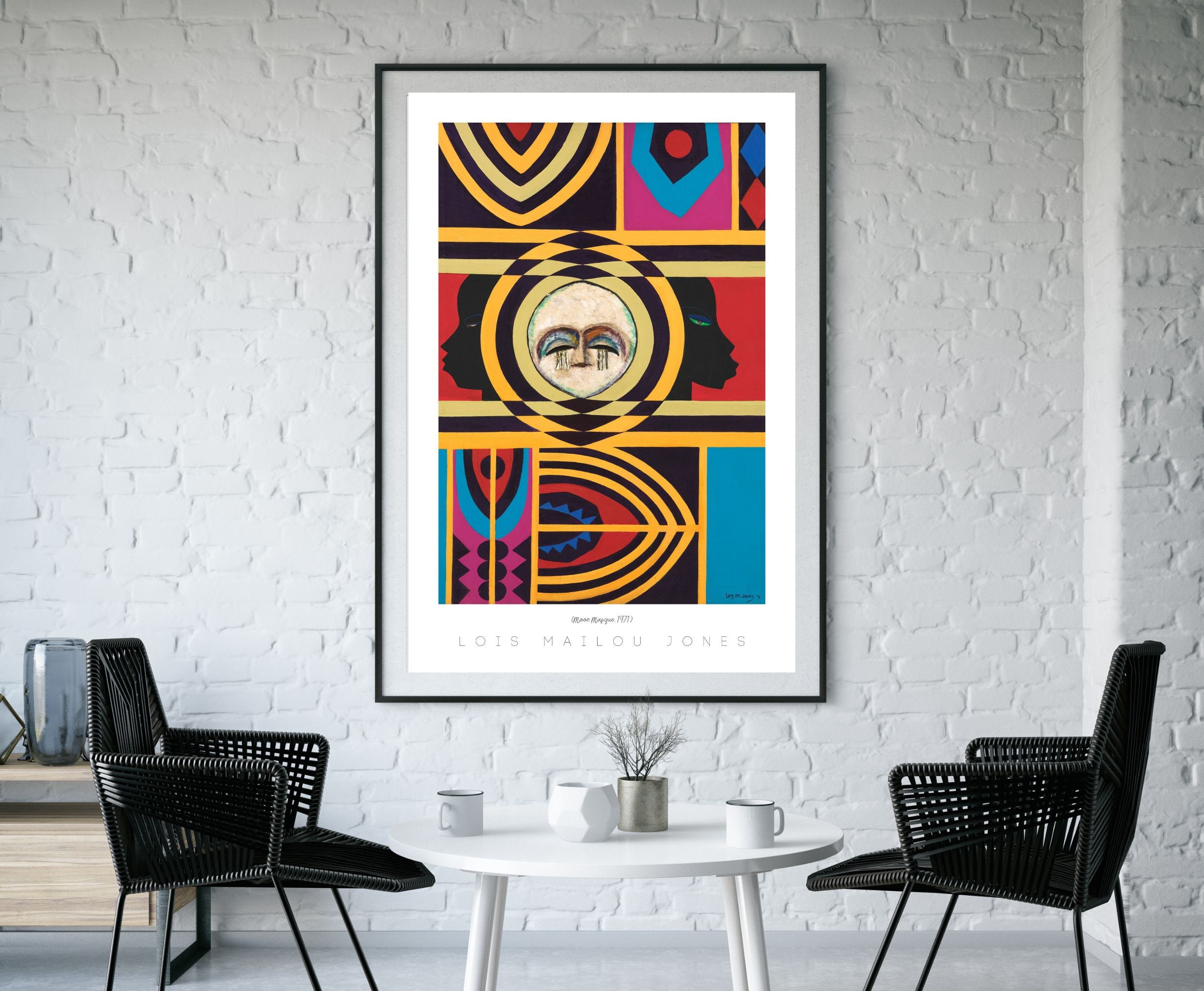 Vintage African American Art Moon Masque Art Lois Mailou Jones African ...