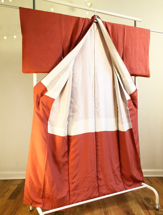 Pure silk authentic Japanese kimono maxi, long tr… - image 8