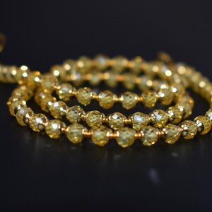 Faceted citrine necklace gold, tiny gemstone crystal bead choker, dainty elegant colorful stone stack necklace, quirky handmade jewelry gift