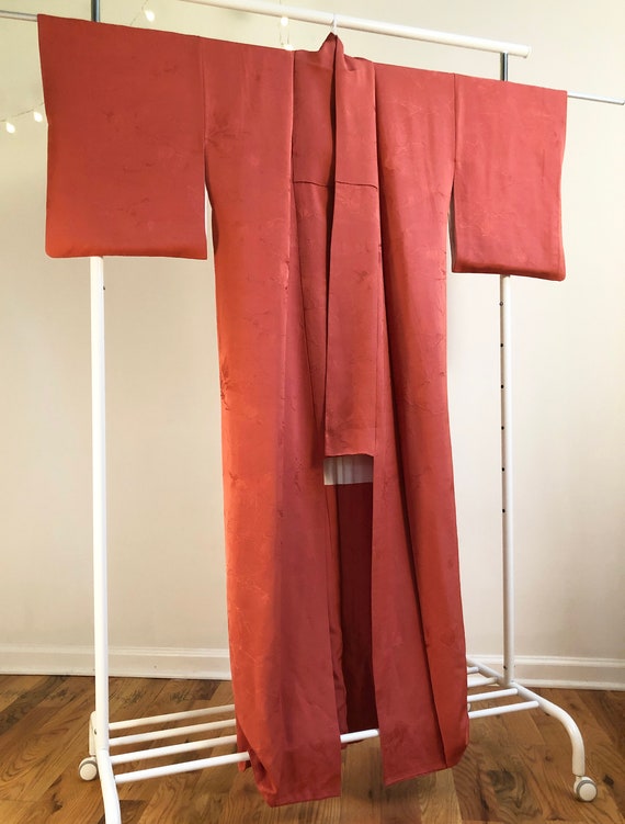 Pure silk authentic Japanese kimono maxi, long tr… - image 6
