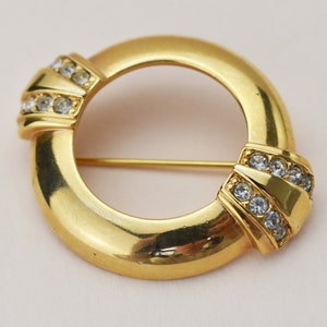 Strass Brosche, Strass Brosche, runde Strass Brosche, Strass Brosche, 60er Jahre Vintage, eleganter Geschenkschmuck