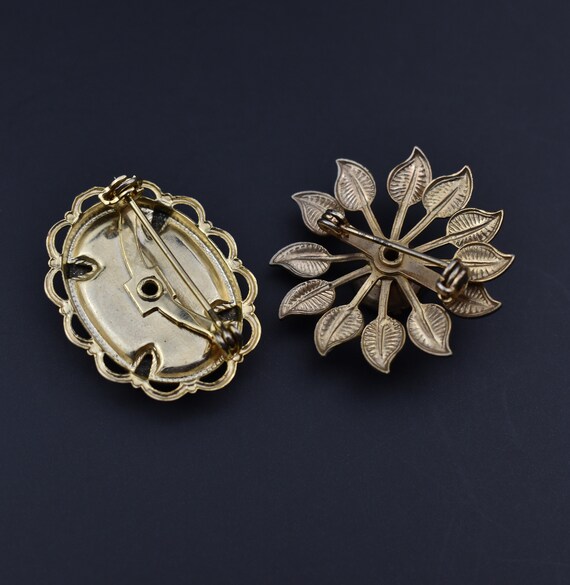 Guilloche enamel brooch, cute little lapel pin, s… - image 5